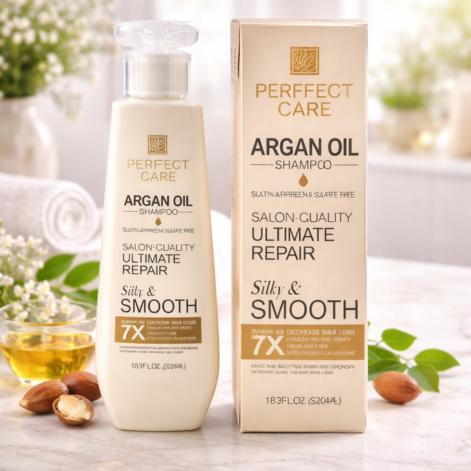 Perfect Care Argan shampoo bottle 520ml for smooth and healthy hair